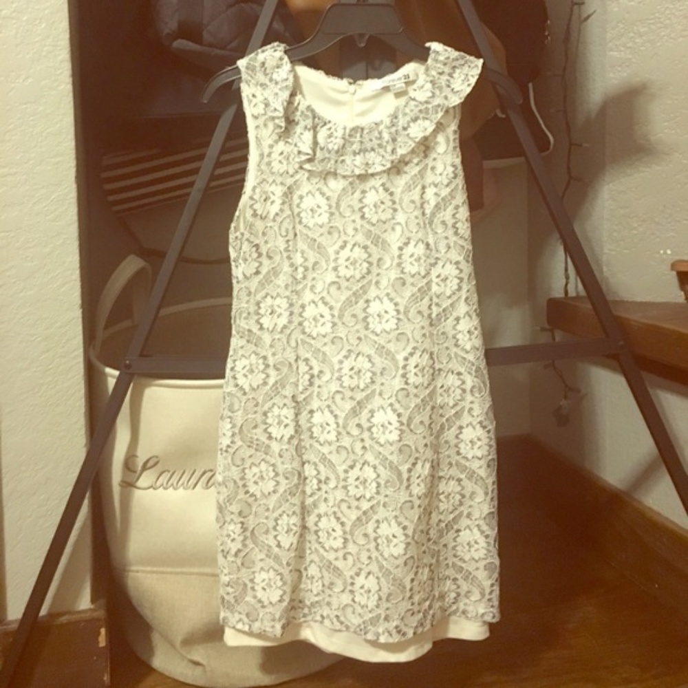 Blue and White Lace Dress